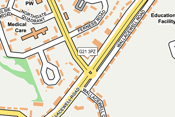 G21 3PZ map - OS OpenMap – Local (Ordnance Survey)