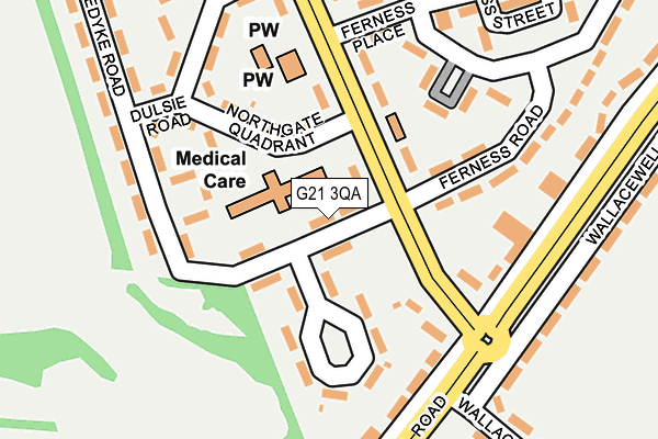 G21 3QA map - OS OpenMap – Local (Ordnance Survey)