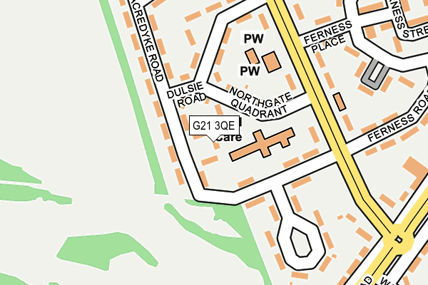 G21 3QE map - OS OpenMap – Local (Ordnance Survey)