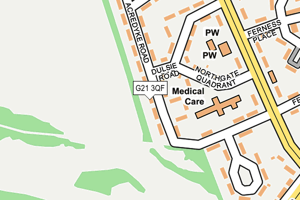 G21 3QF map - OS OpenMap – Local (Ordnance Survey)