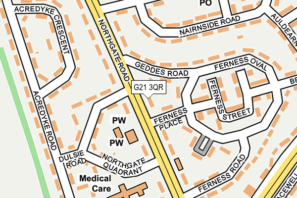 G21 3QR map - OS OpenMap – Local (Ordnance Survey)