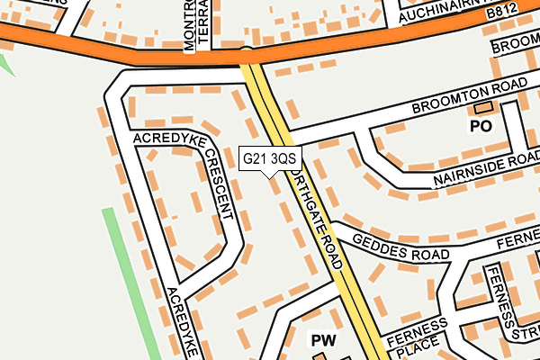 G21 3QS map - OS OpenMap – Local (Ordnance Survey)