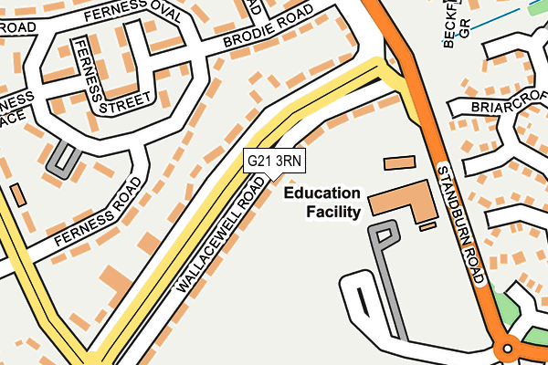 G21 3RN map - OS OpenMap – Local (Ordnance Survey)