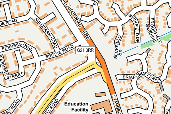G21 3RR map - OS OpenMap – Local (Ordnance Survey)