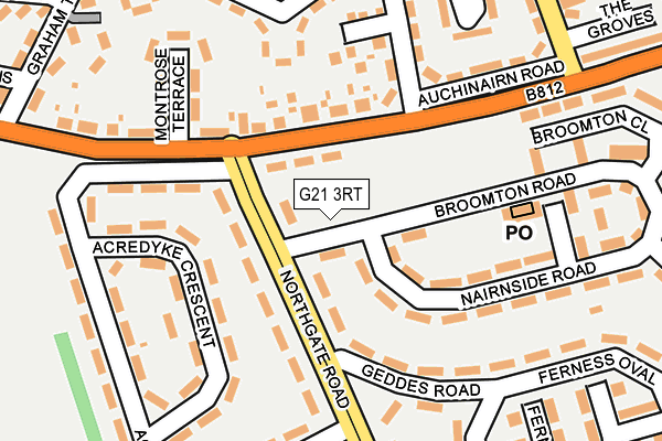 G21 3RT map - OS OpenMap – Local (Ordnance Survey)