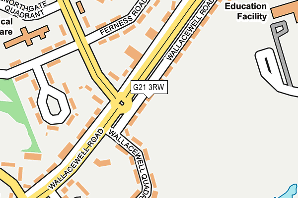 G21 3RW map - OS OpenMap – Local (Ordnance Survey)