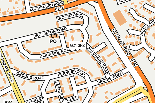 G21 3RZ map - OS OpenMap – Local (Ordnance Survey)