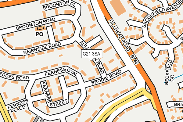 G21 3SA map - OS OpenMap – Local (Ordnance Survey)