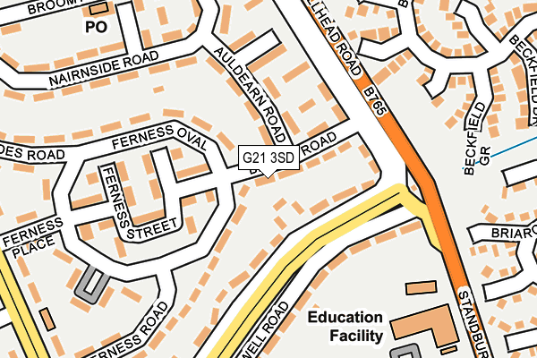 G21 3SD map - OS OpenMap – Local (Ordnance Survey)