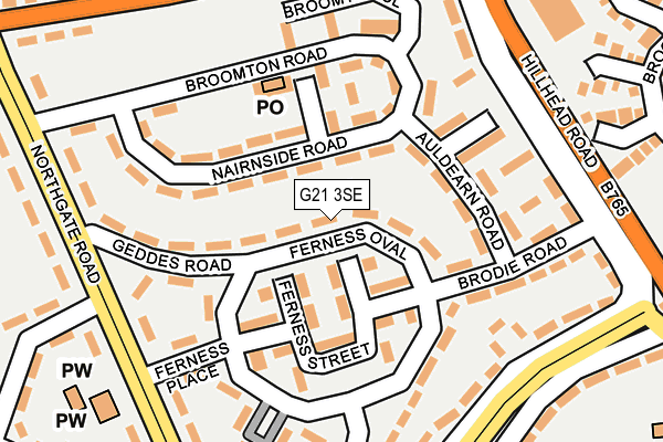 G21 3SE map - OS OpenMap – Local (Ordnance Survey)