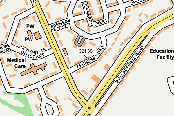 G21 3SH map - OS OpenMap – Local (Ordnance Survey)