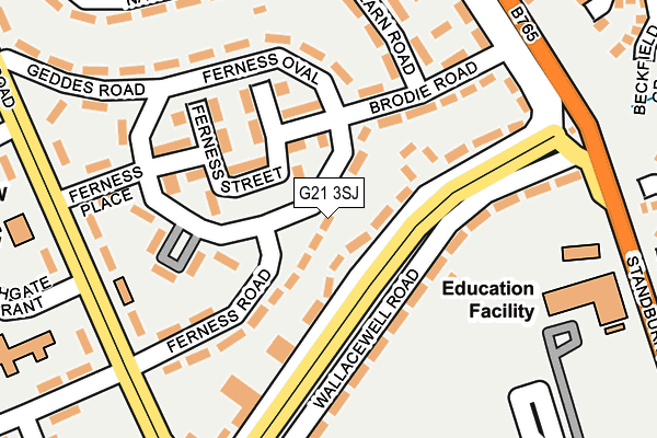 G21 3SJ map - OS OpenMap – Local (Ordnance Survey)