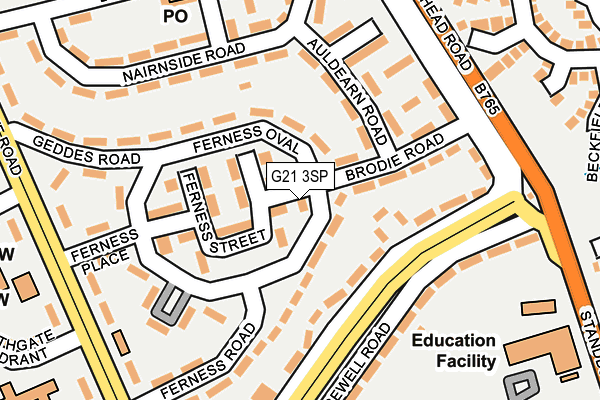 G21 3SP map - OS OpenMap – Local (Ordnance Survey)