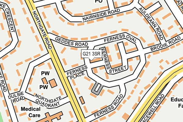 G21 3SR map - OS OpenMap – Local (Ordnance Survey)