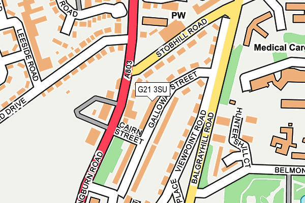 G21 3SU map - OS OpenMap – Local (Ordnance Survey)