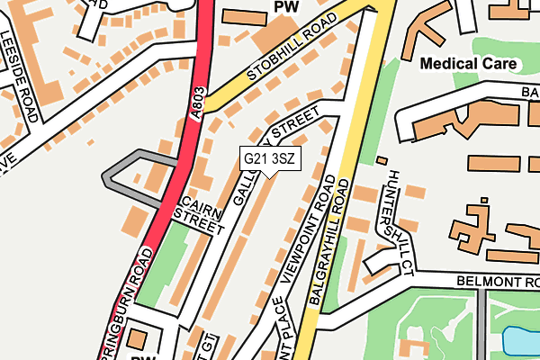 G21 3SZ map - OS OpenMap – Local (Ordnance Survey)