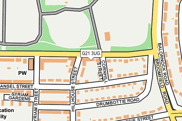 G21 3UG map - OS OpenMap – Local (Ordnance Survey)