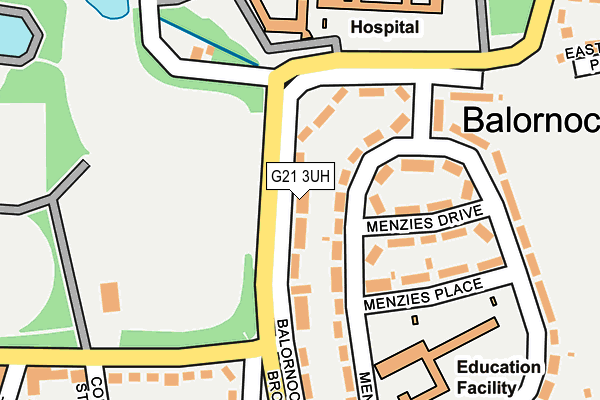 G21 3UH map - OS OpenMap – Local (Ordnance Survey)