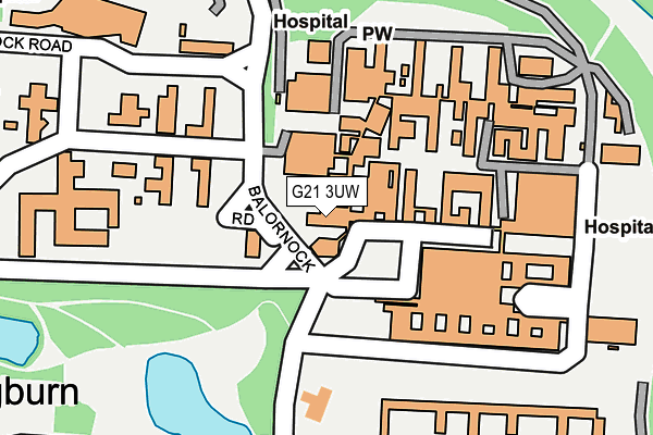 G21 3UW map - OS OpenMap – Local (Ordnance Survey)