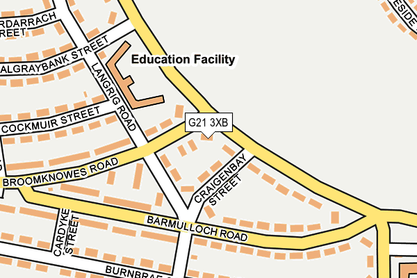 G21 3XB map - OS OpenMap – Local (Ordnance Survey)