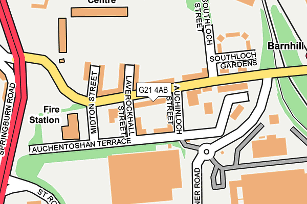 G21 4AB map - OS OpenMap – Local (Ordnance Survey)