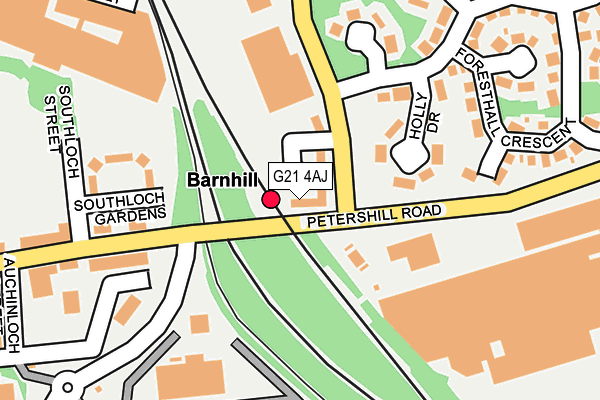 G21 4AJ map - OS OpenMap – Local (Ordnance Survey)