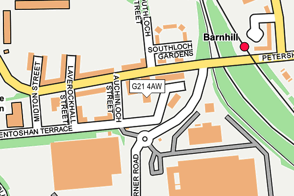 G21 4AW map - OS OpenMap – Local (Ordnance Survey)