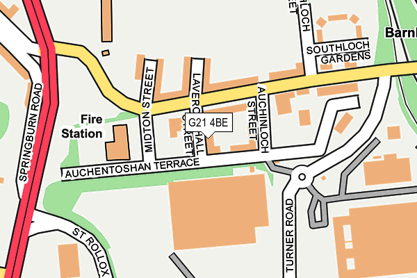 G21 4BE map - OS OpenMap – Local (Ordnance Survey)