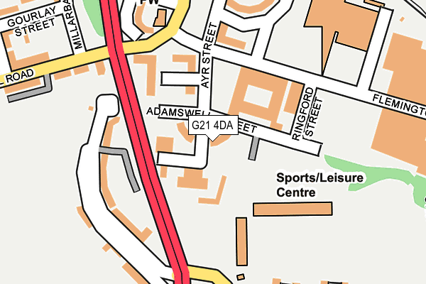 G21 4DA map - OS OpenMap – Local (Ordnance Survey)
