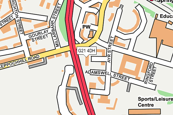 G21 4DH map - OS OpenMap – Local (Ordnance Survey)