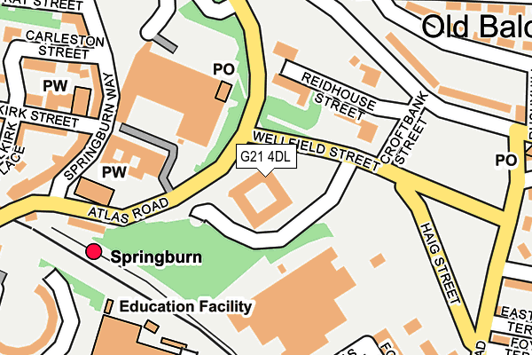 G21 4DL map - OS OpenMap – Local (Ordnance Survey)