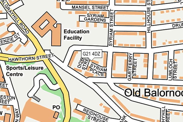 G21 4DZ map - OS OpenMap – Local (Ordnance Survey)