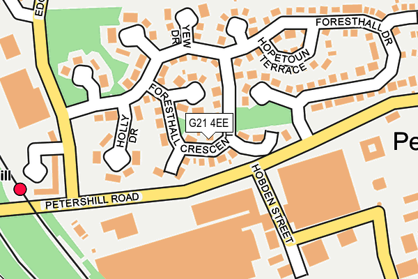 G21 4EE map - OS OpenMap – Local (Ordnance Survey)