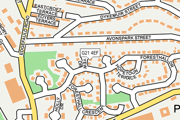 G21 4EF map - OS OpenMap – Local (Ordnance Survey)