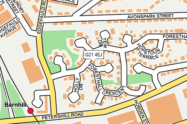 G21 4EJ map - OS OpenMap – Local (Ordnance Survey)