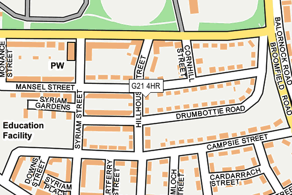 G21 4HR map - OS OpenMap – Local (Ordnance Survey)