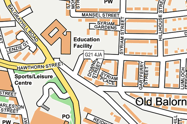 G21 4JA map - OS OpenMap – Local (Ordnance Survey)