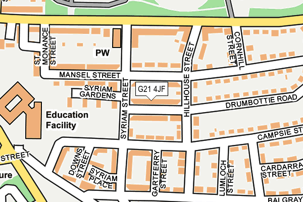 G21 4JF map - OS OpenMap – Local (Ordnance Survey)