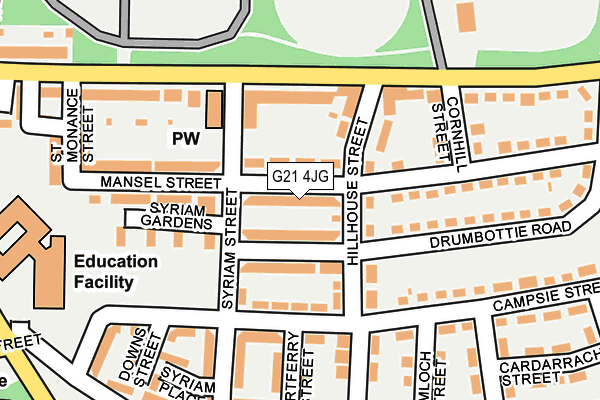 G21 4JG map - OS OpenMap – Local (Ordnance Survey)
