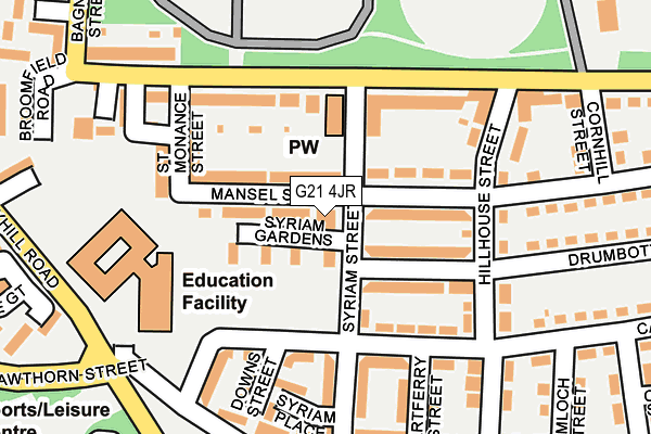 G21 4JR map - OS OpenMap – Local (Ordnance Survey)