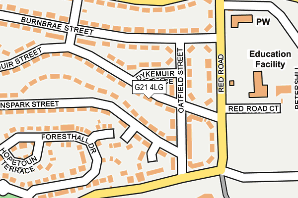 G21 4LG map - OS OpenMap – Local (Ordnance Survey)
