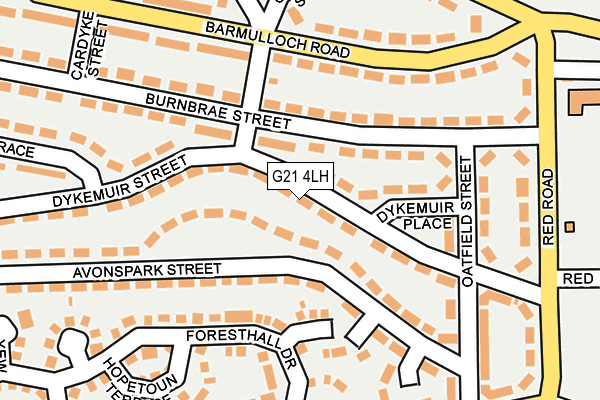 G21 4LH map - OS OpenMap – Local (Ordnance Survey)
