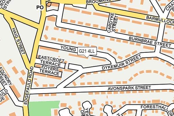G21 4LL map - OS OpenMap – Local (Ordnance Survey)