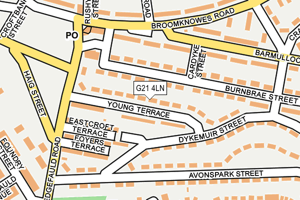 G21 4LN map - OS OpenMap – Local (Ordnance Survey)