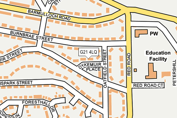 G21 4LQ map - OS OpenMap – Local (Ordnance Survey)
