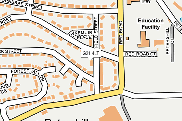 G21 4LT map - OS OpenMap – Local (Ordnance Survey)