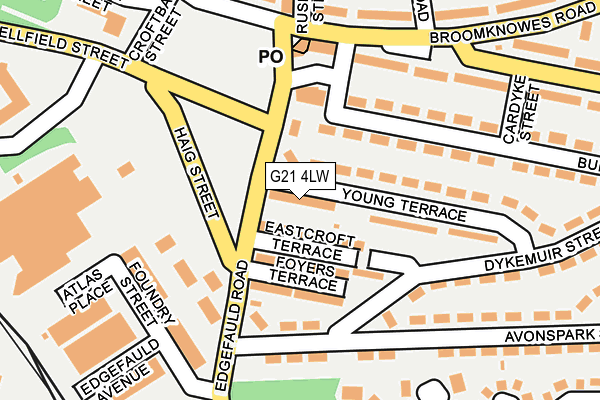 G21 4LW map - OS OpenMap – Local (Ordnance Survey)