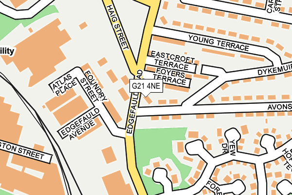 G21 4NE map - OS OpenMap – Local (Ordnance Survey)