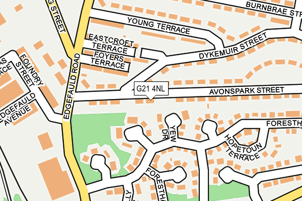 G21 4NL map - OS OpenMap – Local (Ordnance Survey)