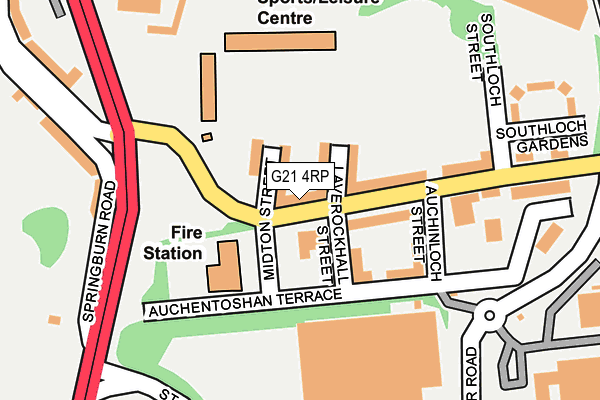 G21 4RP map - OS OpenMap – Local (Ordnance Survey)